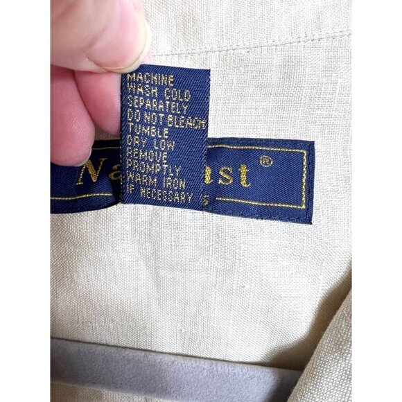 Nat‎ nast 100% linen button up shirt - Picture 5 of 8